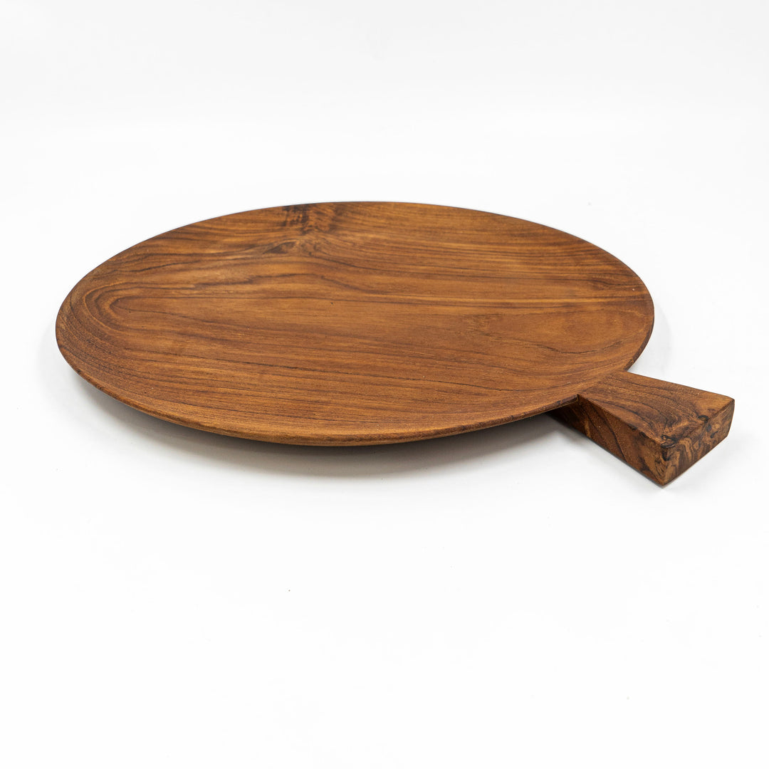 Yarah Teak Wood Round Pizza Server Plate