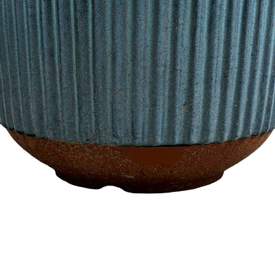 Patterned Blue Ceramic Pot
