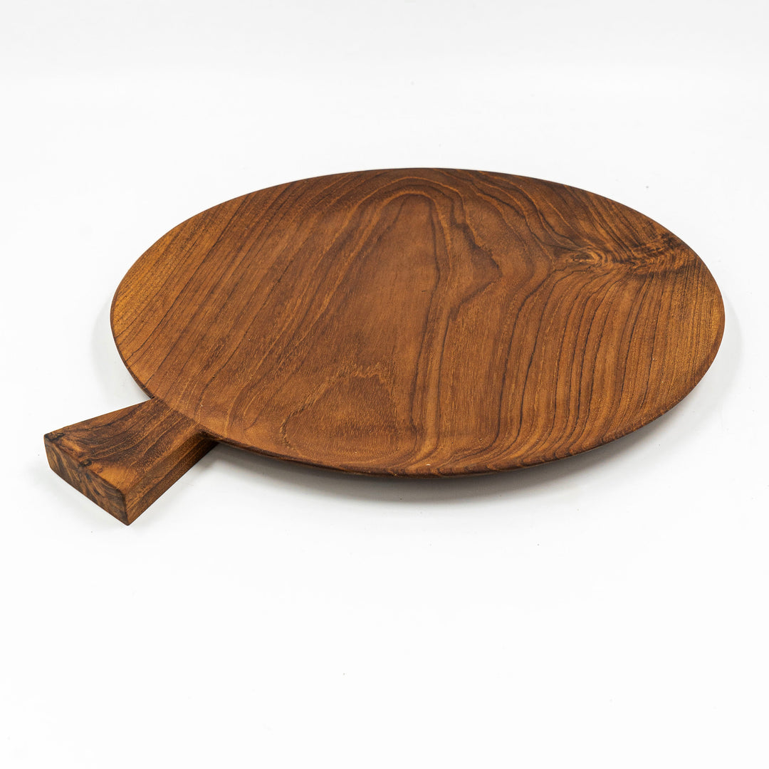 Yarah Teak Wood Round Pizza Server Plate