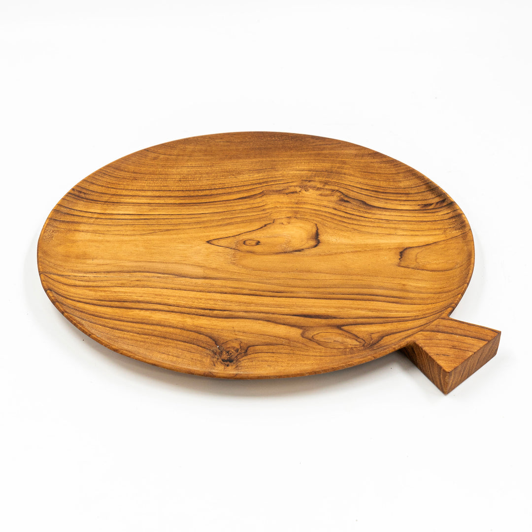 Yarah Teak Wood Round Pizza Server Plate