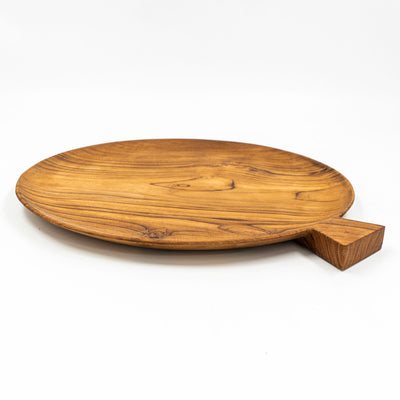 Yarah Teak Wood Round Pizza Server Plate