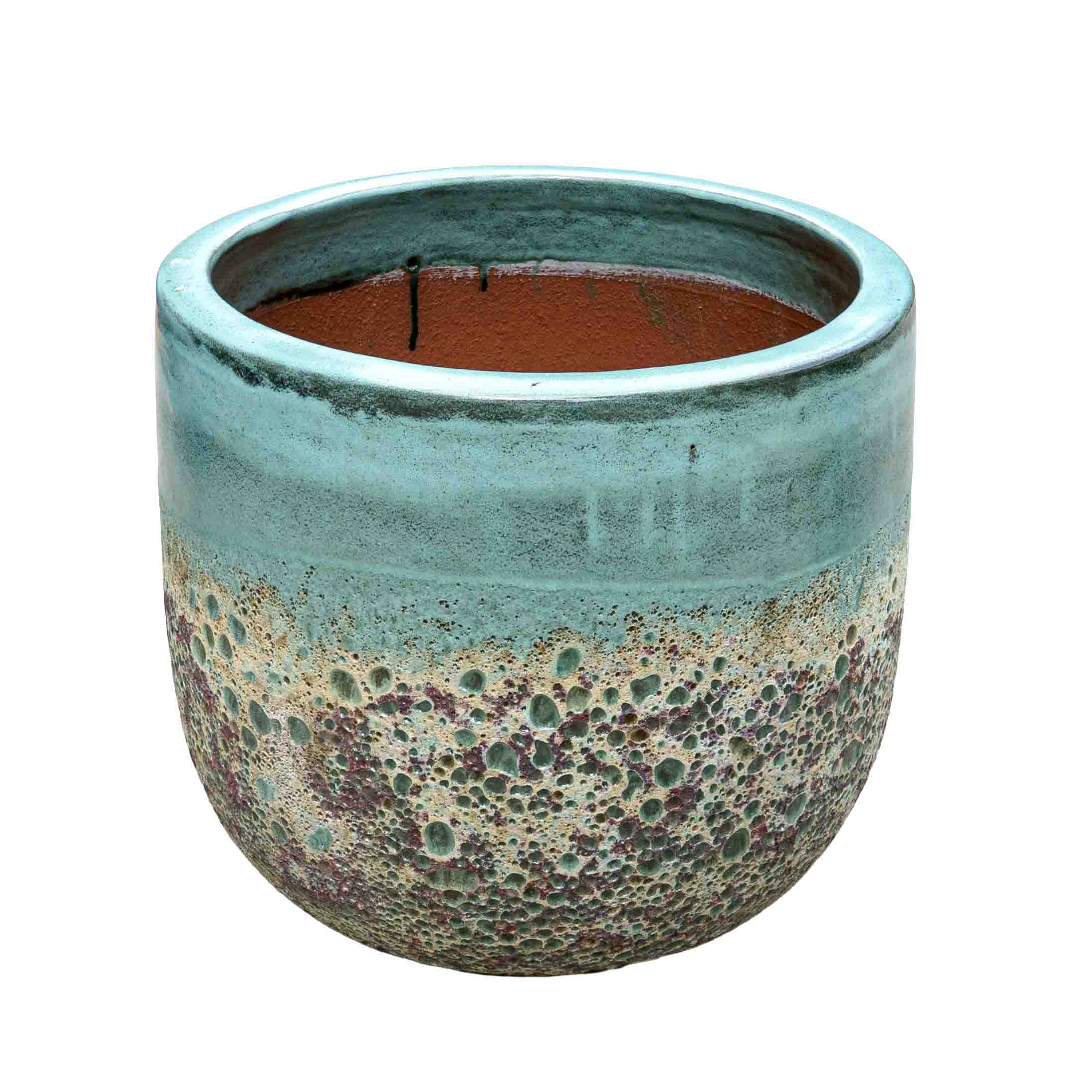 Bubble Olive Green Ceramic Pot