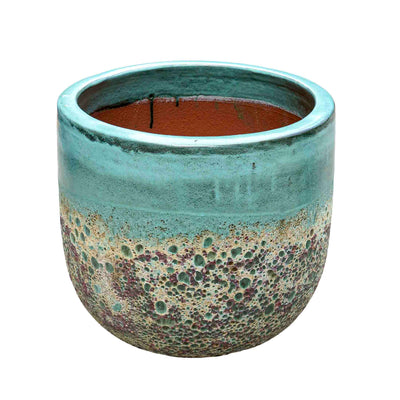 Bubble Olive Green Ceramic Pot