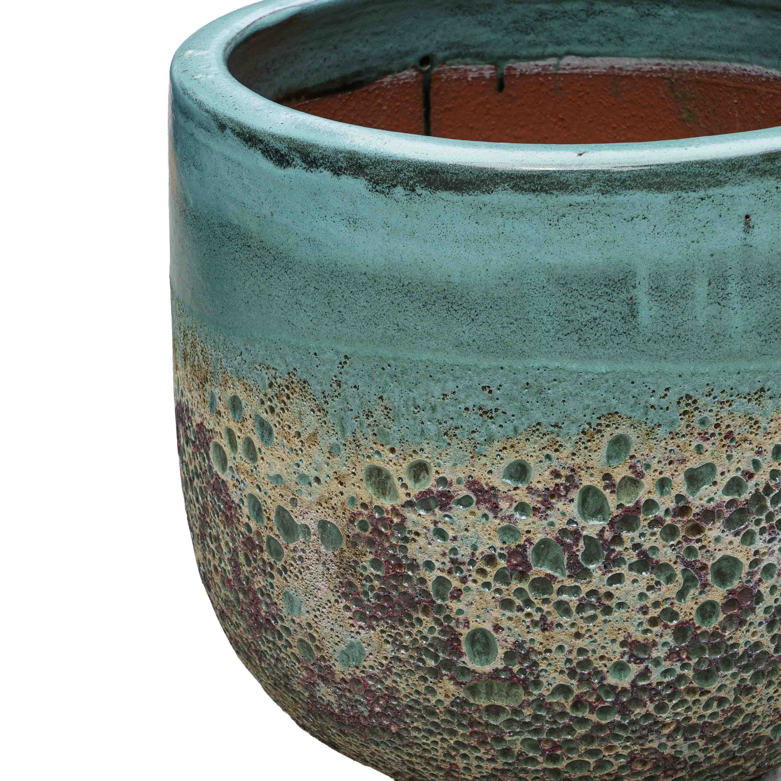 Bubble Olive Green Ceramic Pot