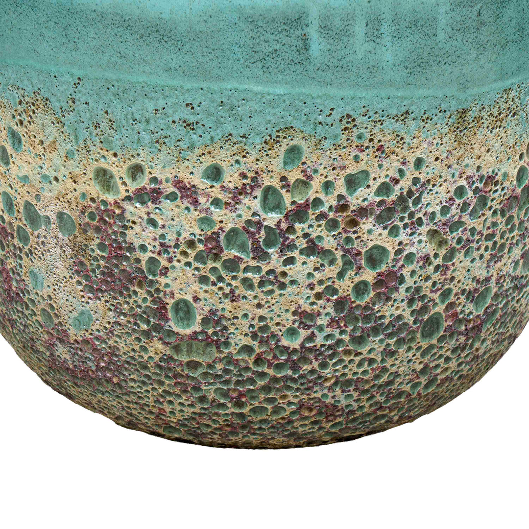 Bubble Olive Green Ceramic Pot
