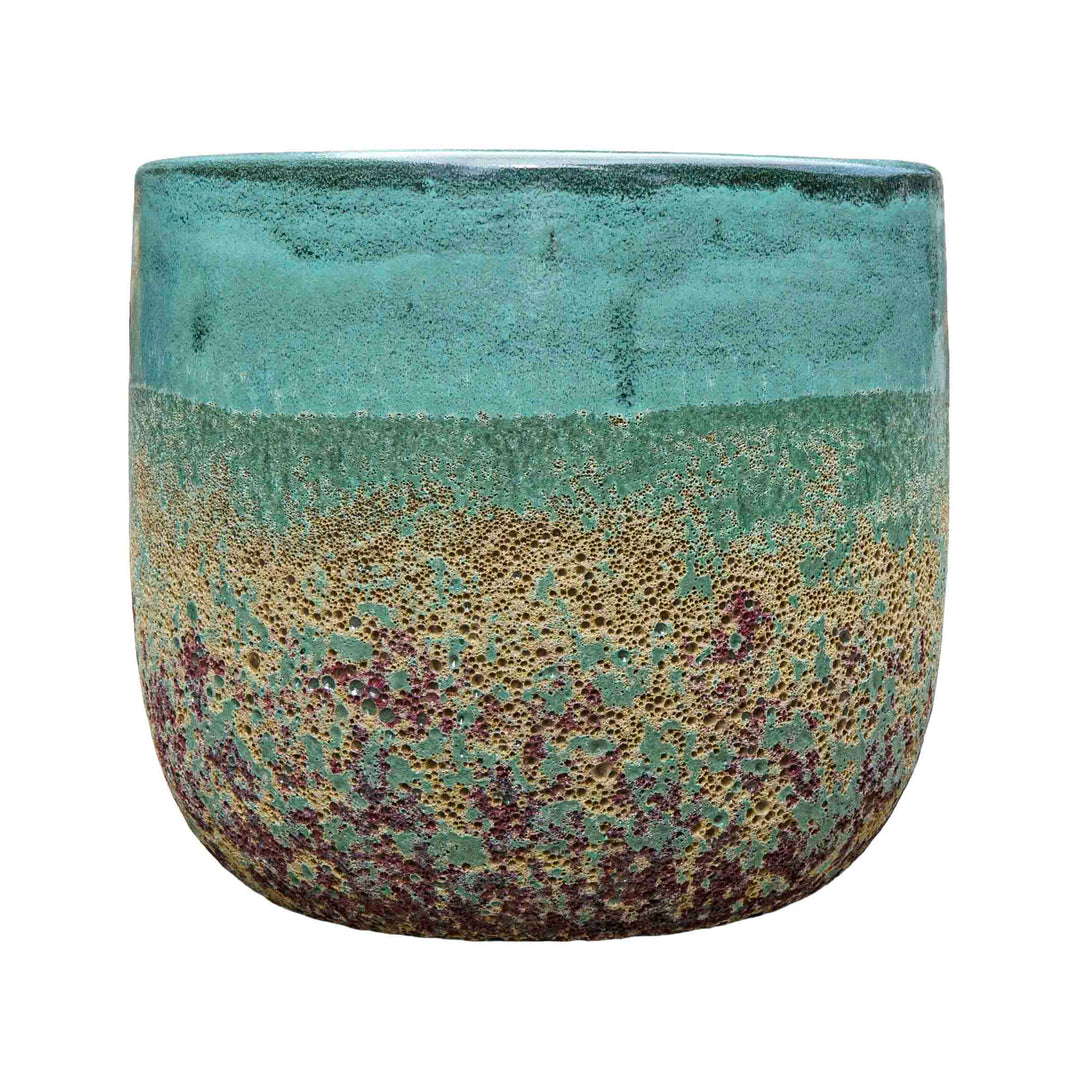 Bubble Olive Green Ceramic Pot