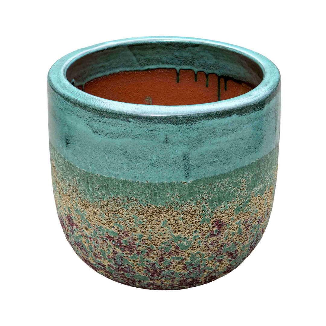 Bubble Olive Green Ceramic Pot
