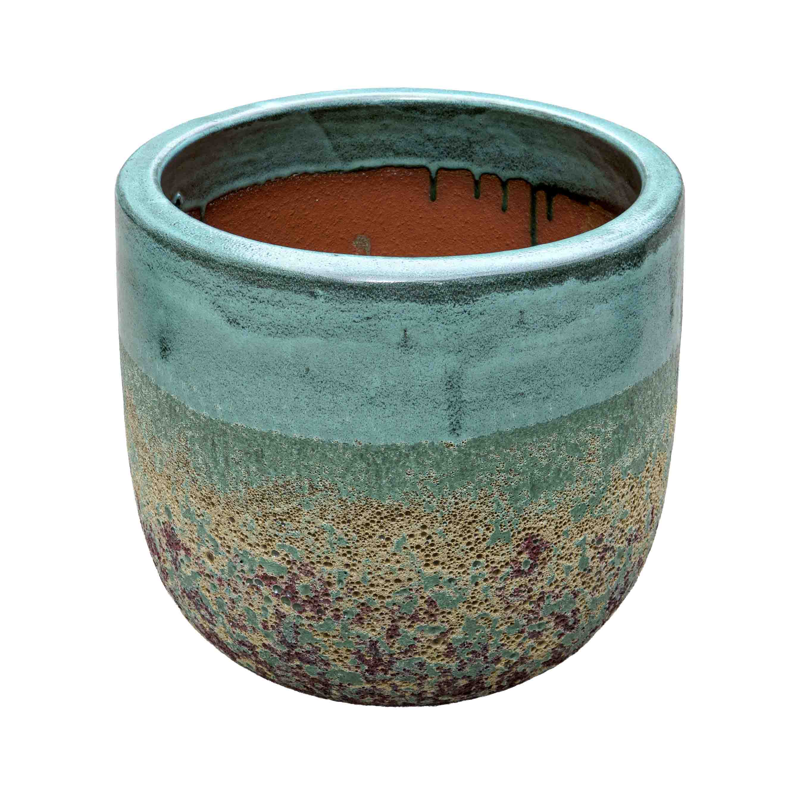 Bubble Olive Green Ceramic Pot