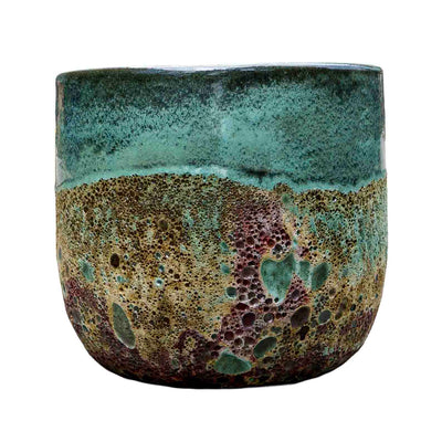 Bubble Olive Green Ceramic Pot