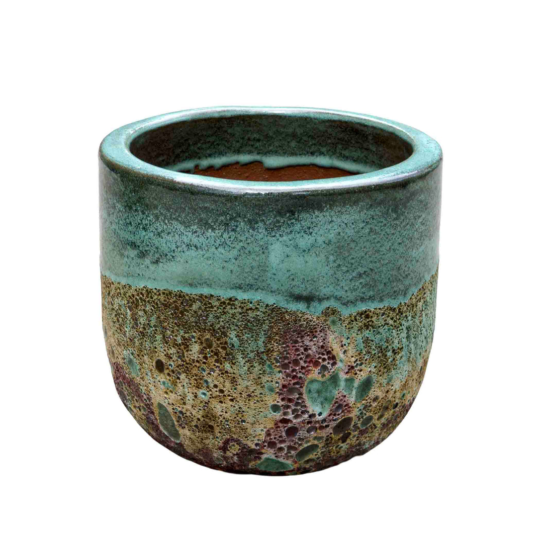 Bubble Olive Green Ceramic Pot