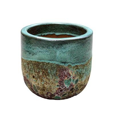 Bubble Olive Green Ceramic Pot