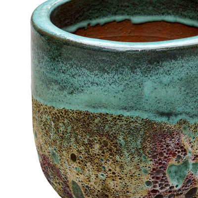 Bubble Olive Green Ceramic Pot
