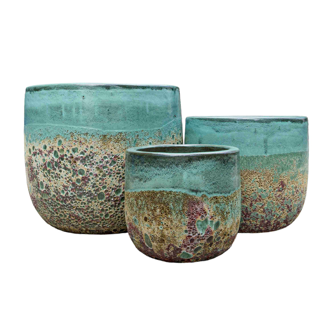Bubble Olive Green Ceramic Pot