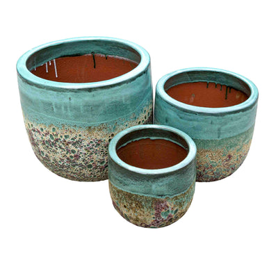 Bubble Olive Green Ceramic Pot