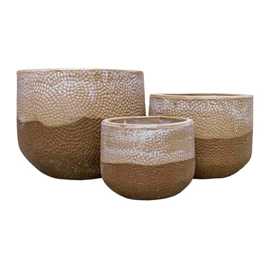 Walnut Glow Ceramic Pot