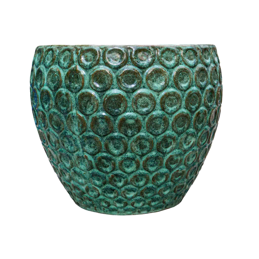 Seagreen Textured Ceramic Pot