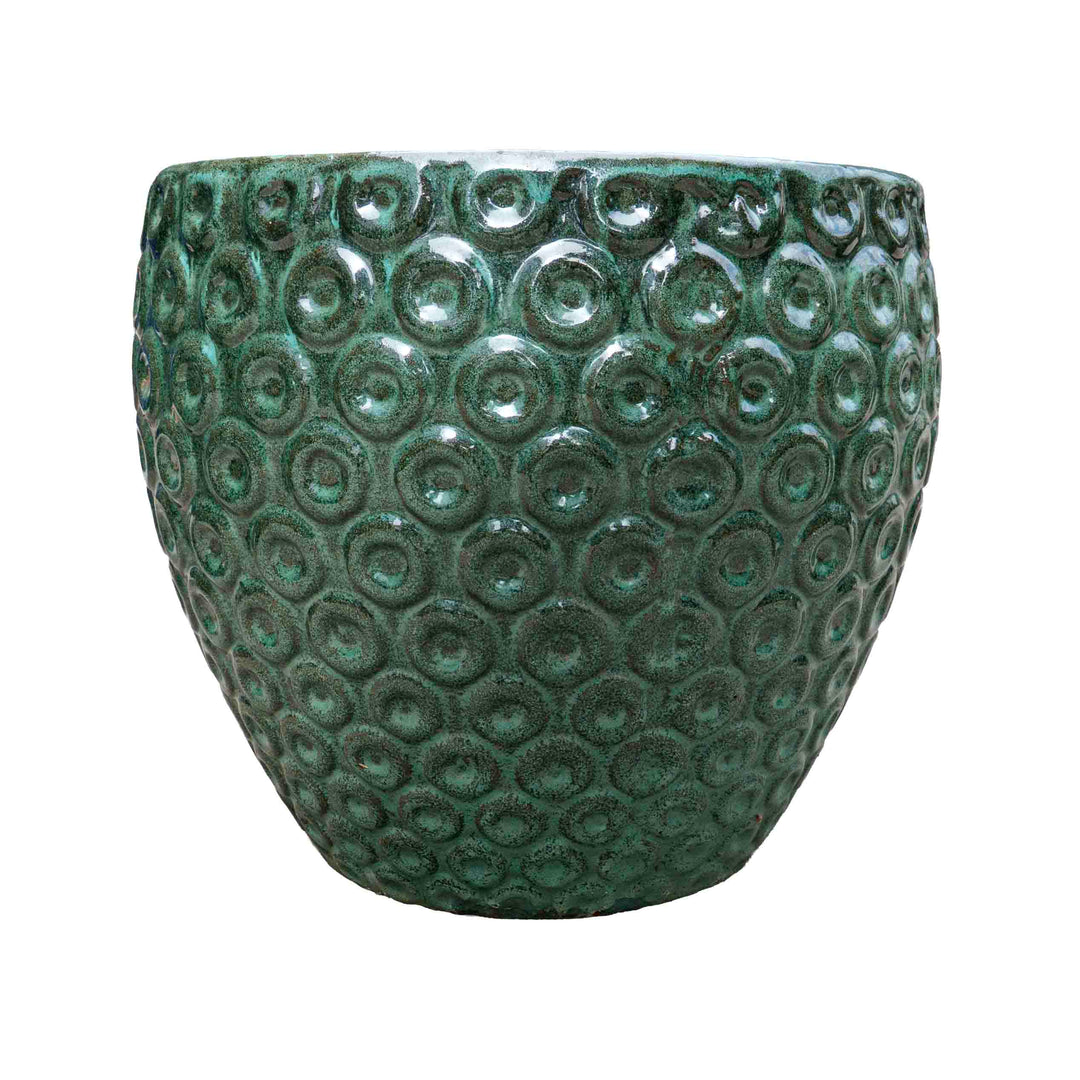 Seagreen Textured Ceramic Pot