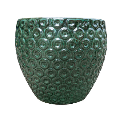 Seagreen Textured Ceramic Pot
