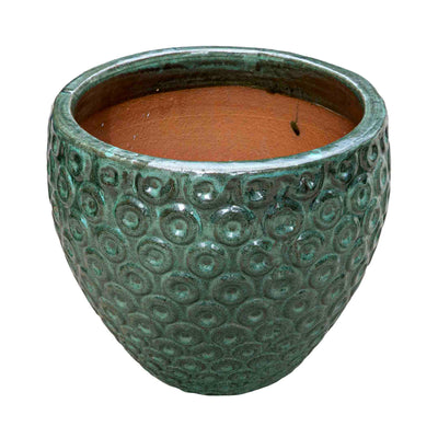 Seagreen Textured Ceramic Pot