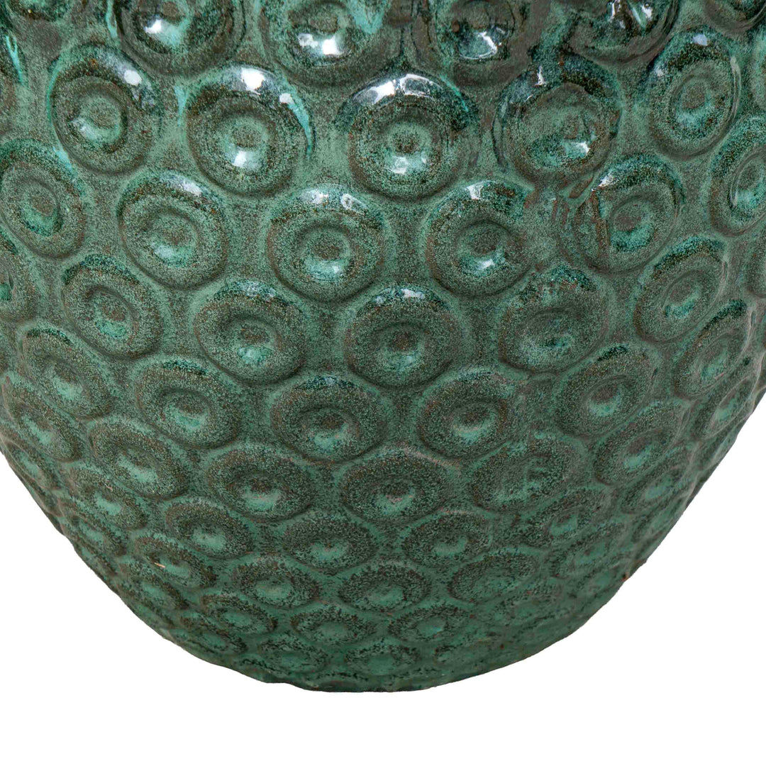 Seagreen Textured Ceramic Pot