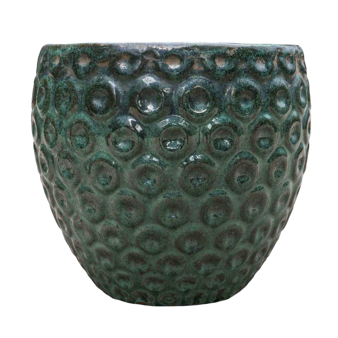 Seagreen Textured Ceramic Pot
