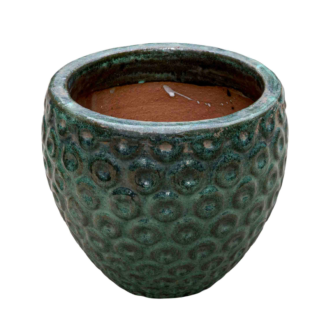 Seagreen Textured Ceramic Pot