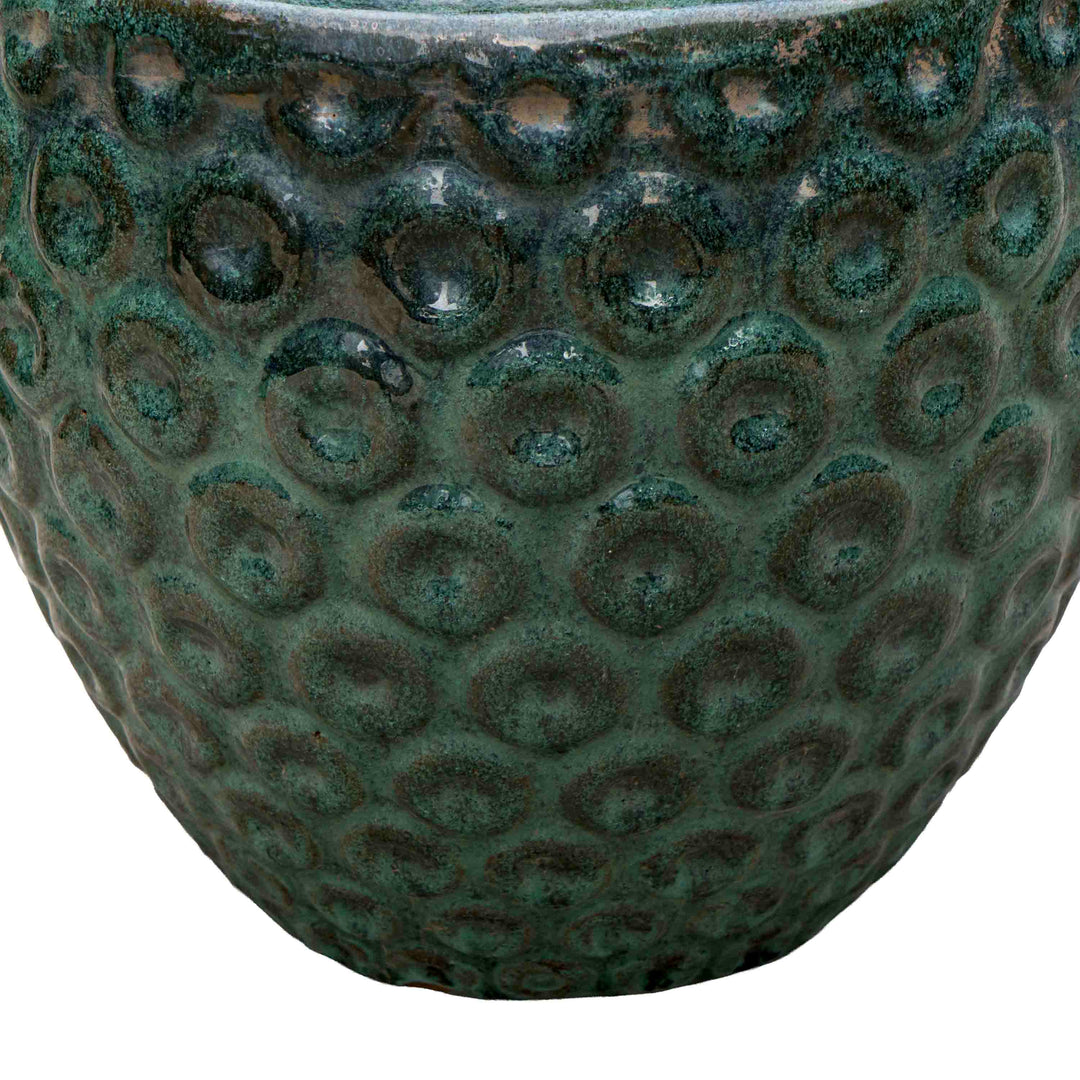 Seagreen Textured Ceramic Pot