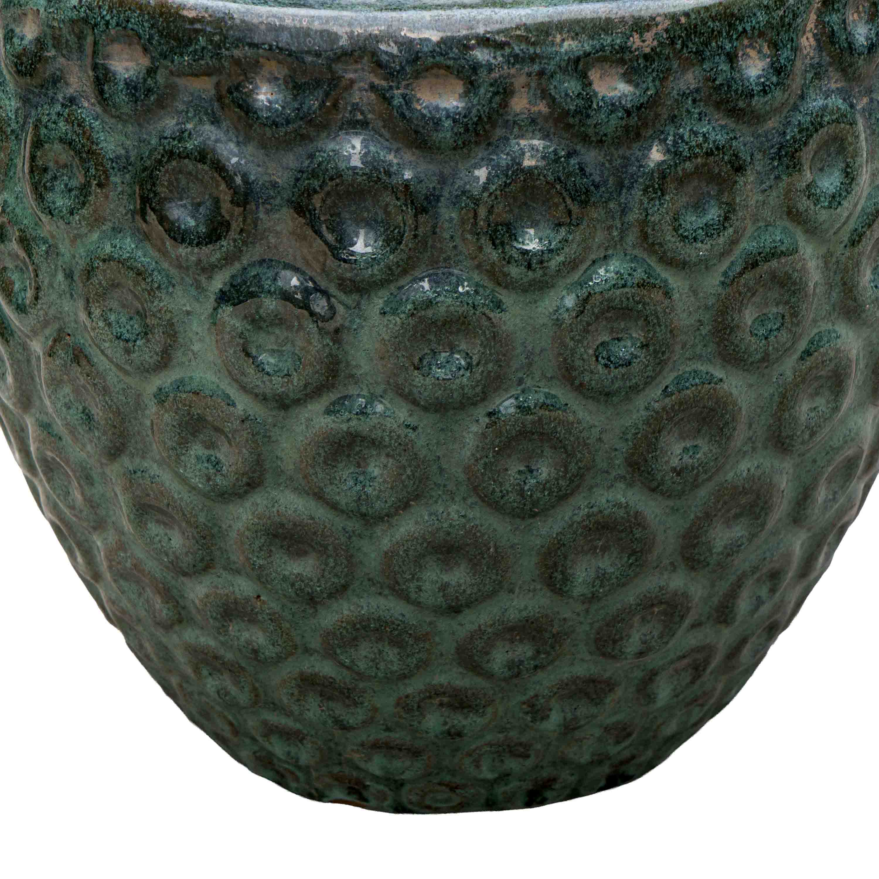 Seagreen Textured Ceramic Pot