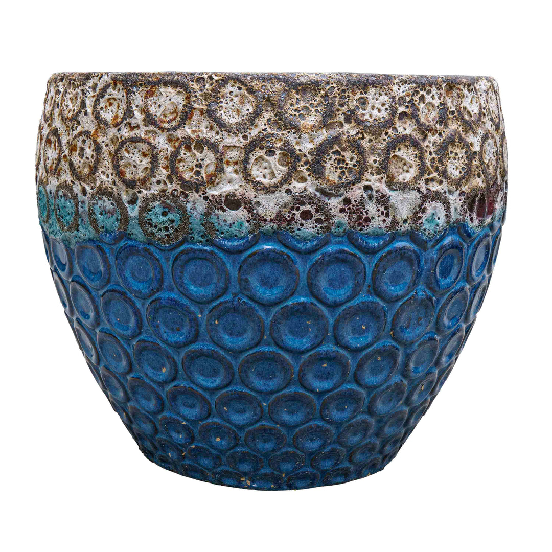 Textured Green Ceramic Pot