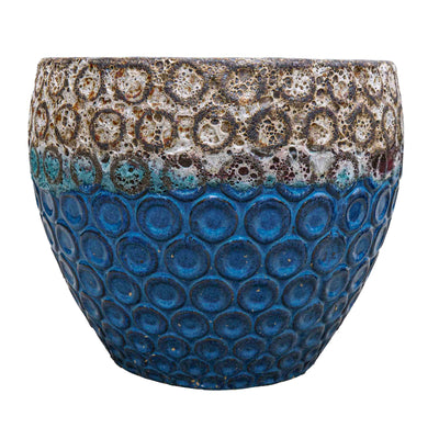 Textured Green Ceramic Pot
