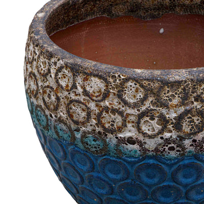 Textured Green Ceramic Pot