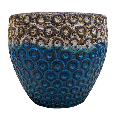 Textured Green Ceramic Pot