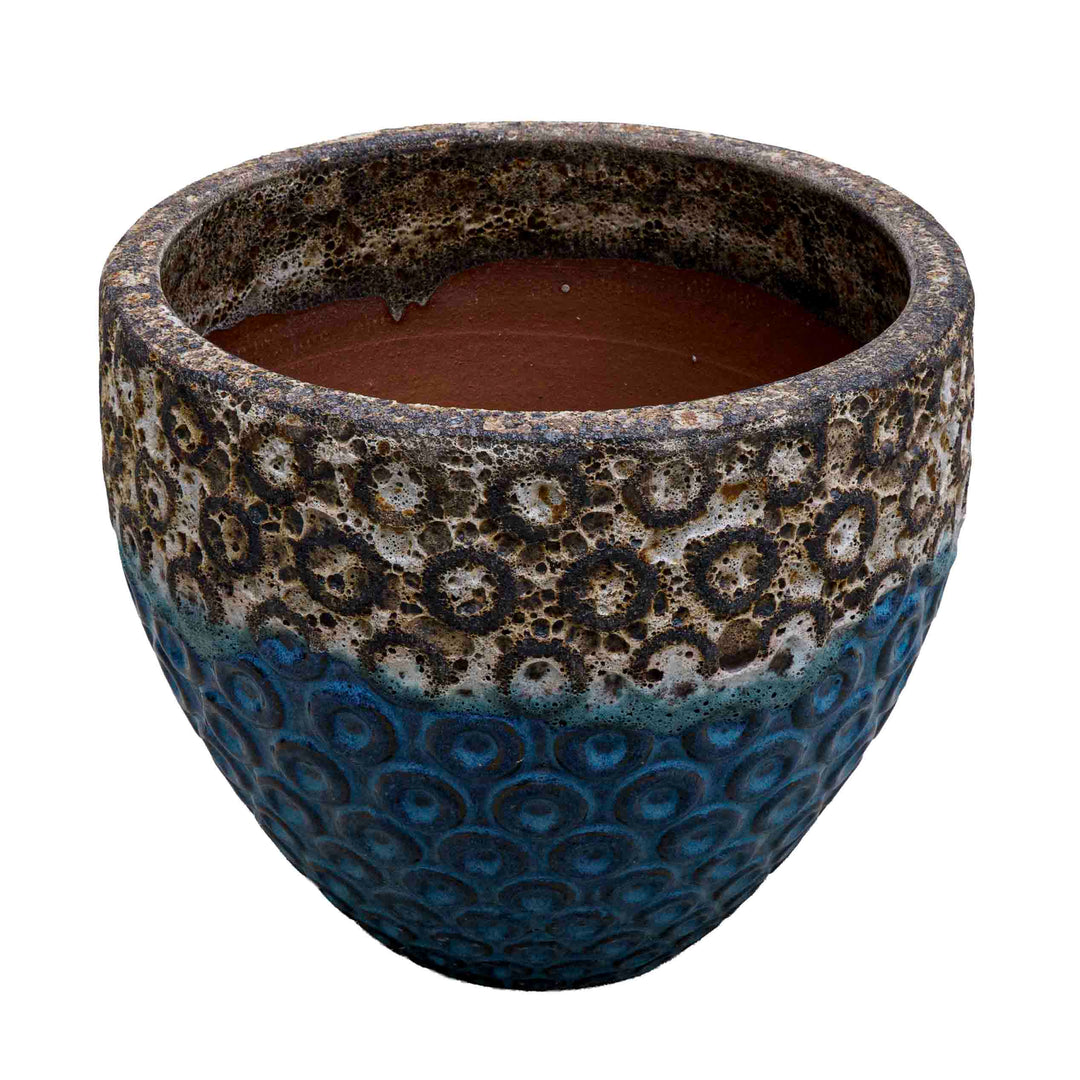 Textured Green Ceramic Pot