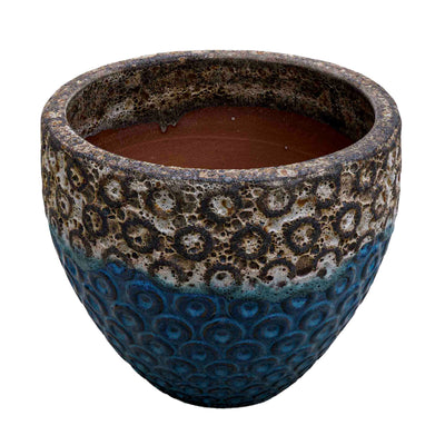 Textured Green Ceramic Pot