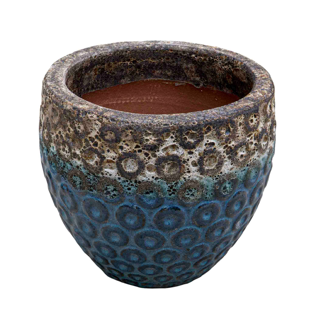 Textured Green Ceramic Pot