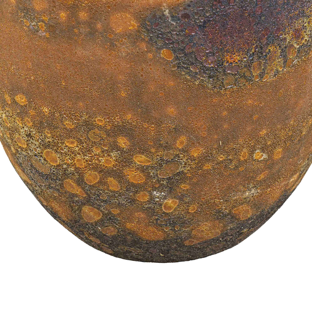 Earthy Brown Textured Ceramic Pot