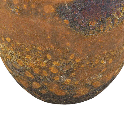 Earthy Brown Textured Ceramic Pot