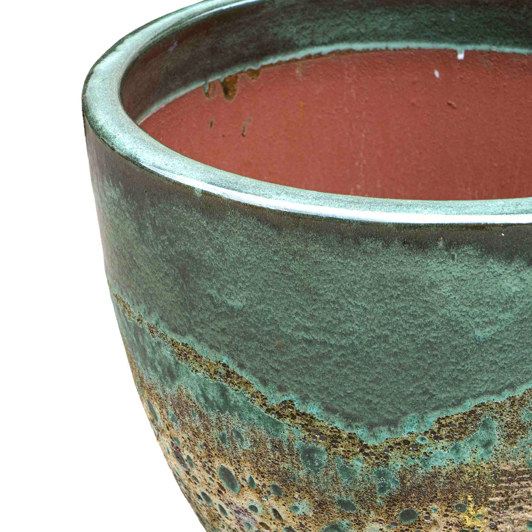 Emerald Hue Ceramic Pot