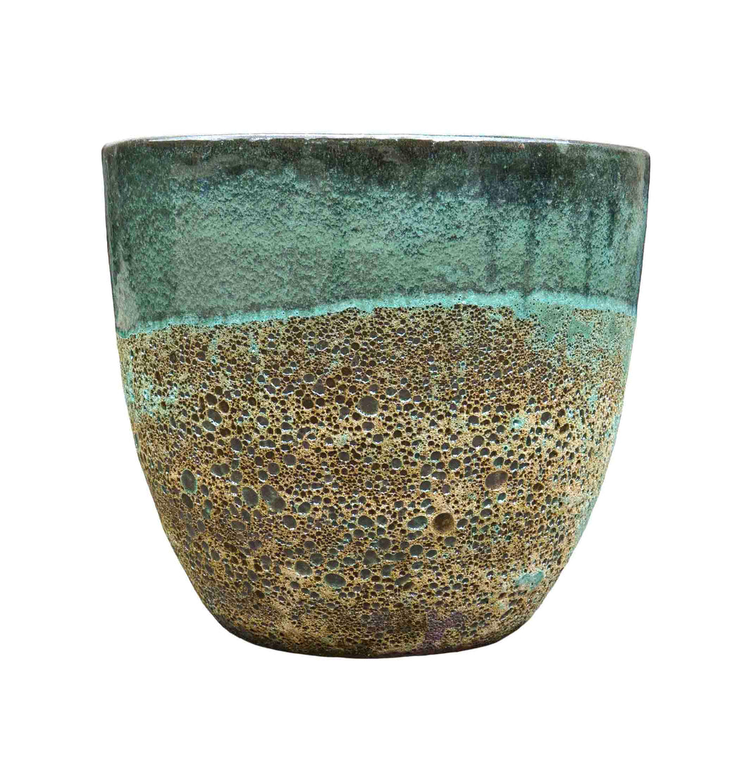 Emerald Hue Ceramic Pot