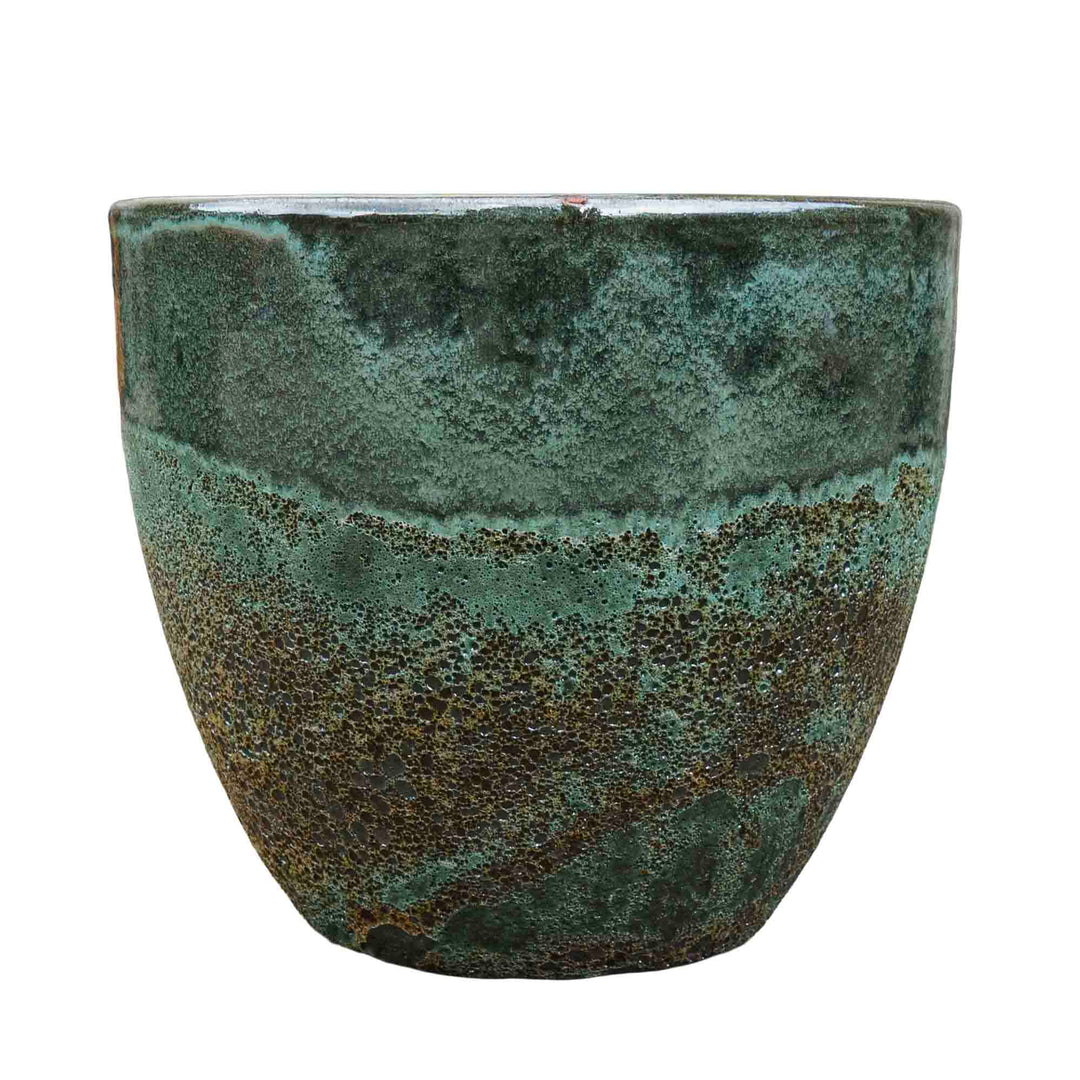 Emerald Hue Ceramic Pot