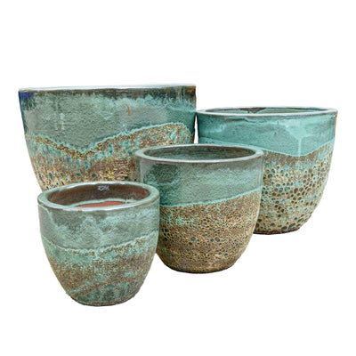 Emerald Hue Ceramic Pot