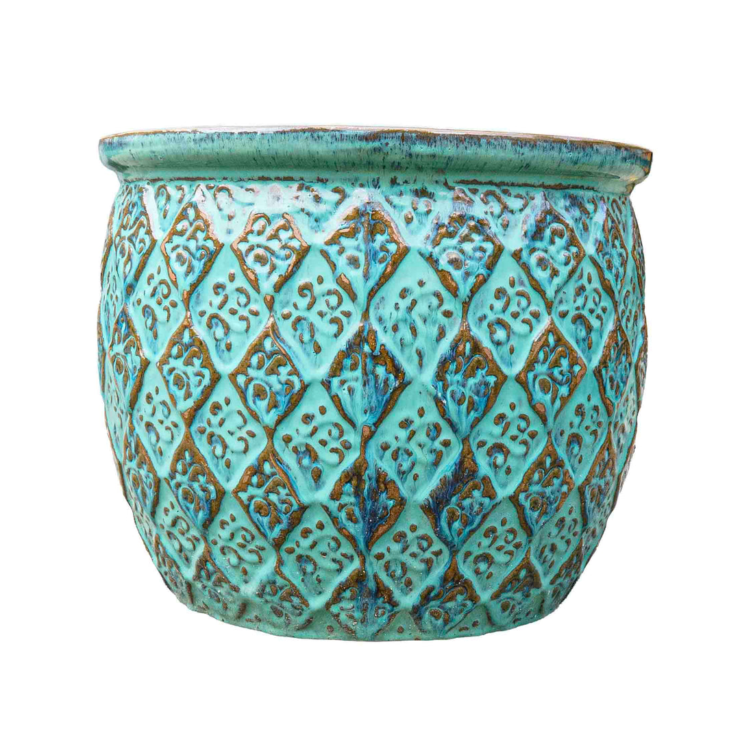 Glaze Sea Green Ceramic Pot