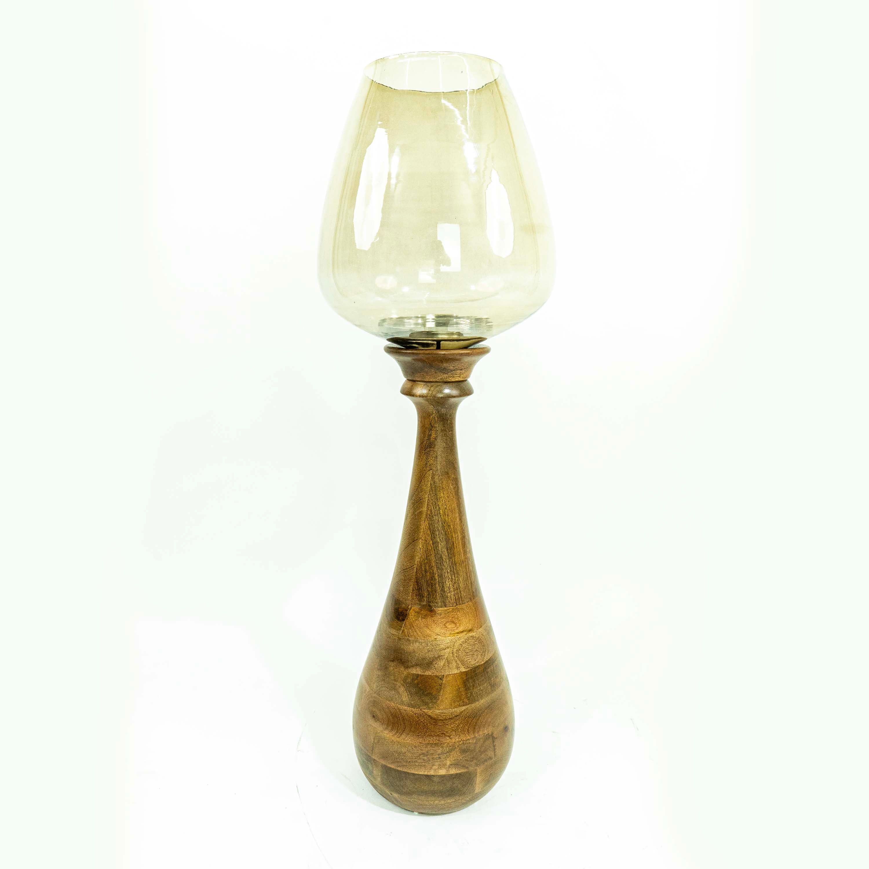 Willy Glass Hurricane Candle Stand
