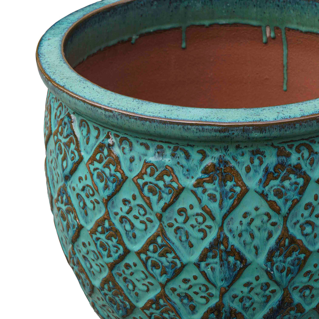 Glaze Sea Green Ceramic Pot