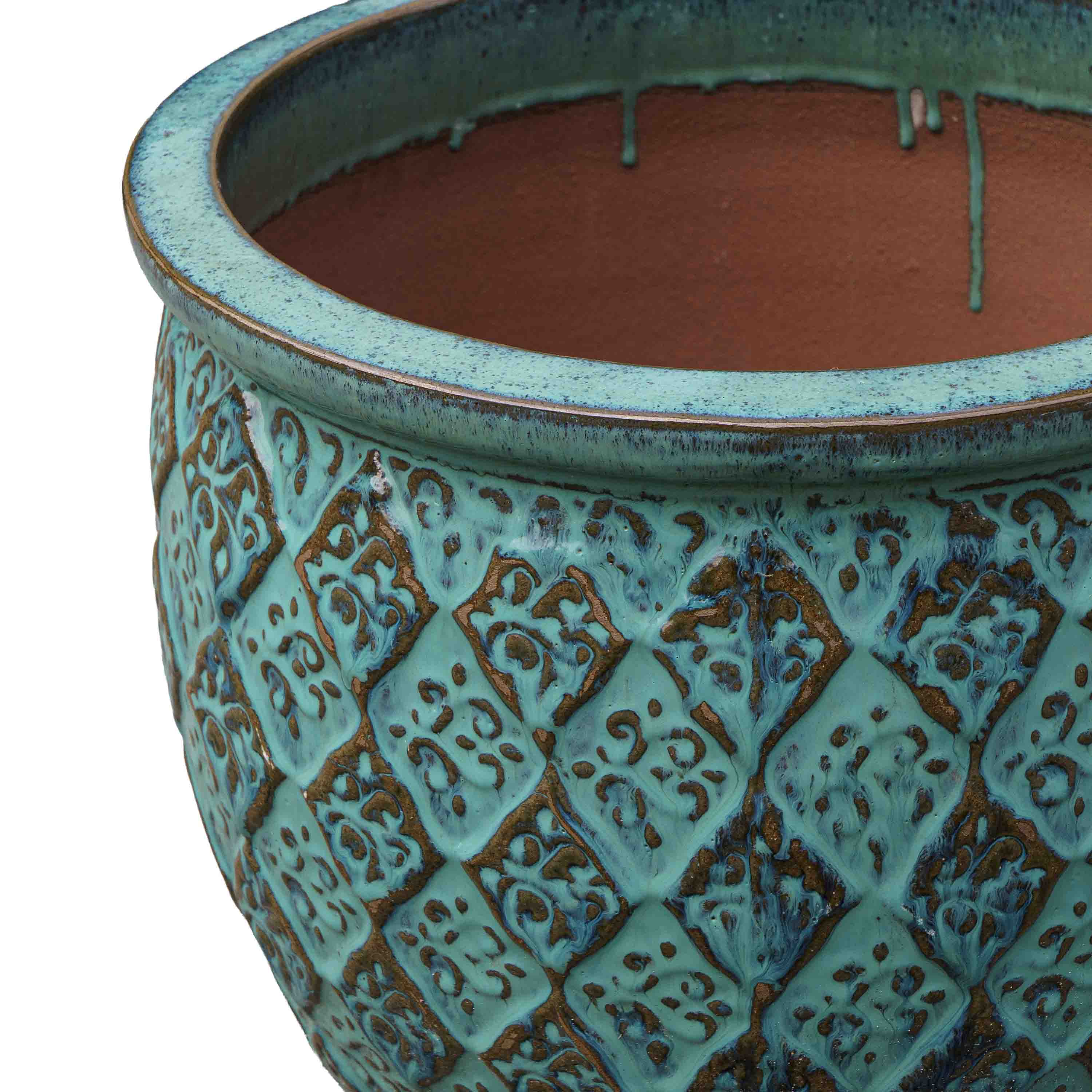 Glaze Sea Green Ceramic Pot
