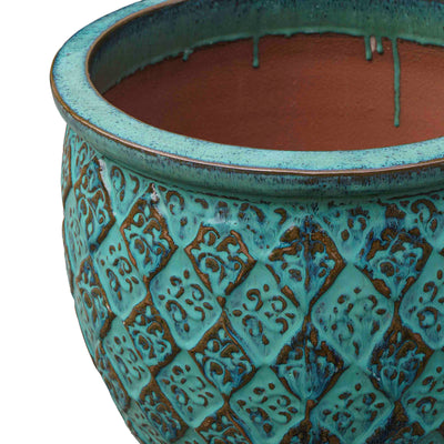 Glaze Sea Green Ceramic Pot