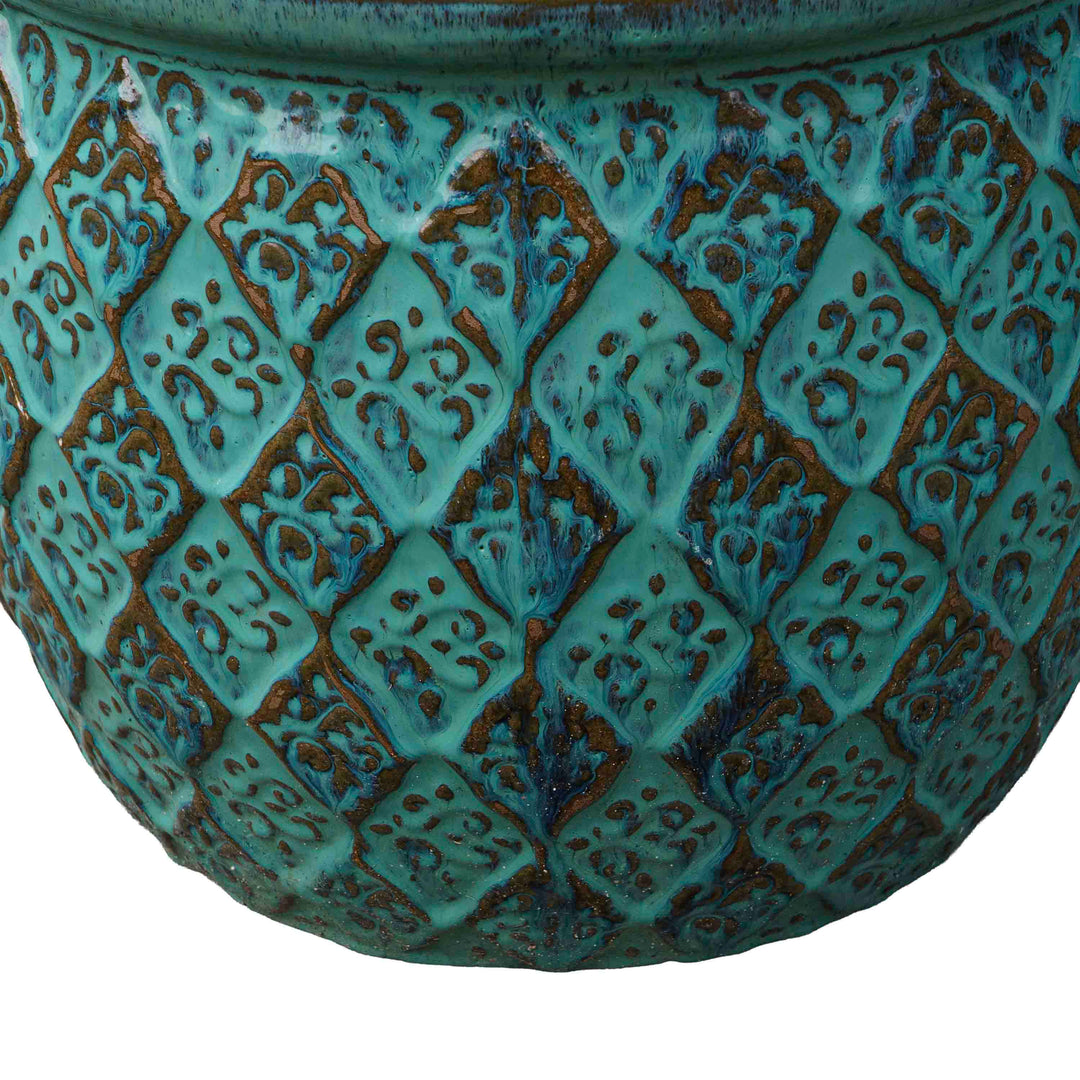 Glaze Sea Green Ceramic Pot