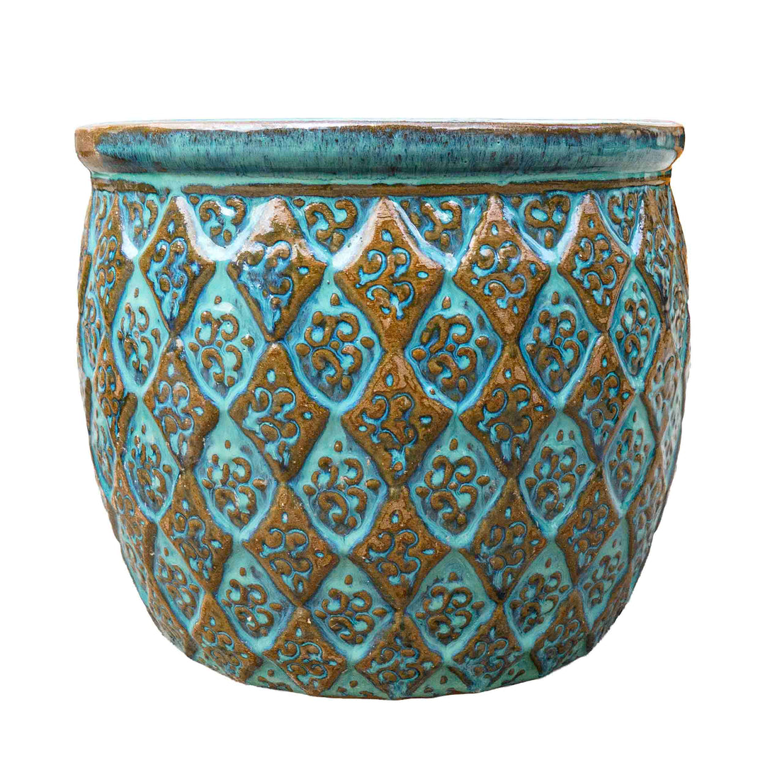 Glaze Sea Green Ceramic Pot