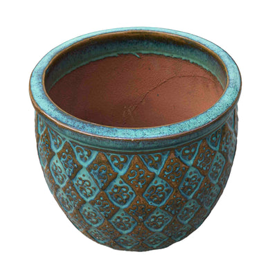 Glaze Sea Green Ceramic Pot