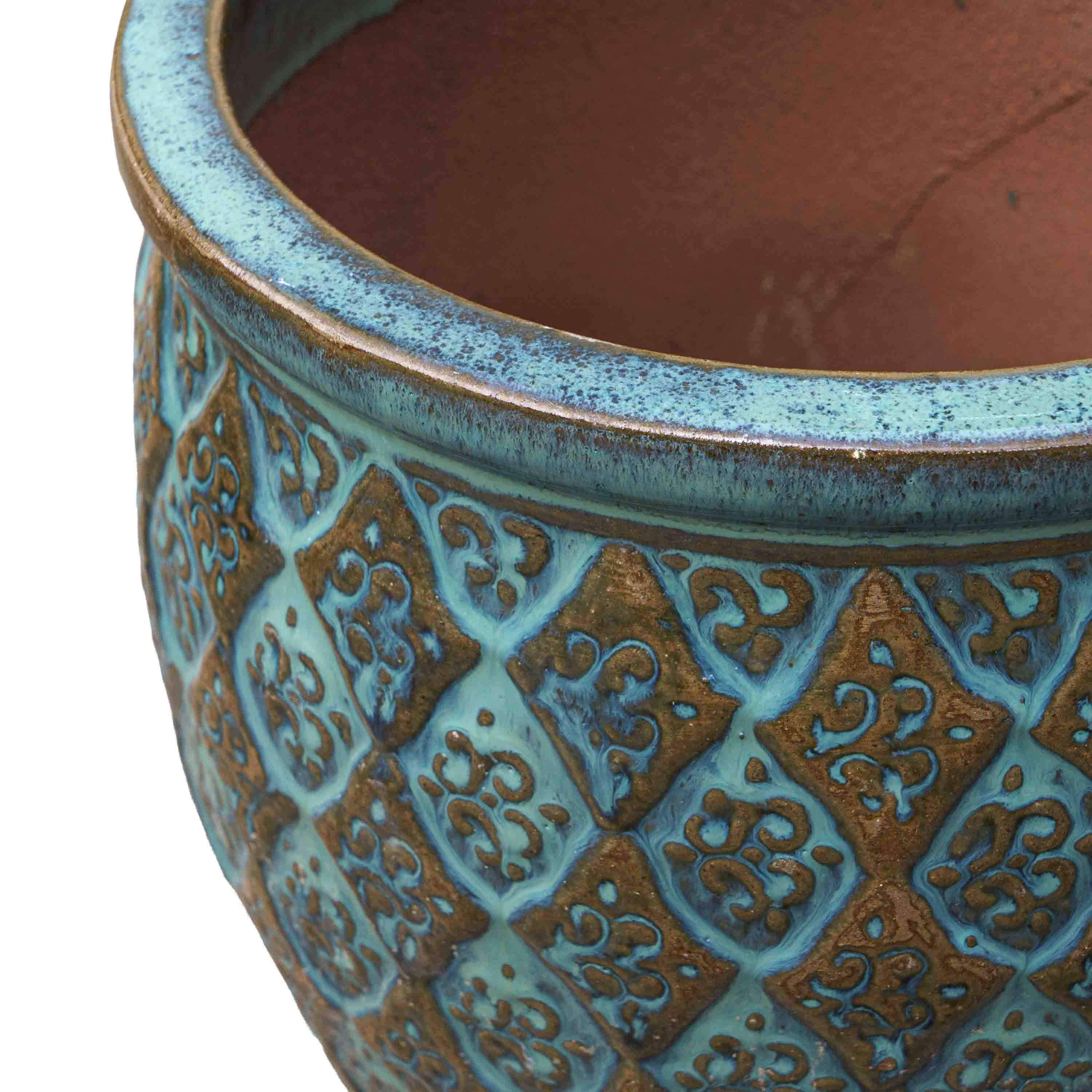 Glaze Sea Green Ceramic Pot